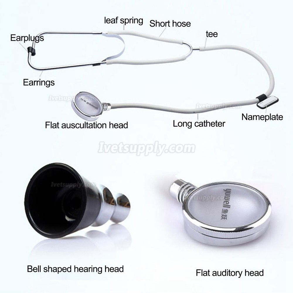 Yuwell Veterinary Stethoscope Dual-Head Medical Home Use Dual-Head Stethoscope